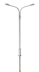 Atlas N 70000152 Double Arm Street Lights, Gray/Cool White LED (3)