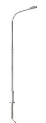 Atlas HO 70000164 Single Arm Street Lights, Gray/Cool White LED (3)