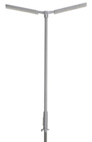 Atlas HO 70000178 Double Arm Parking Lot Lights, Silver/Cool White LED (3)