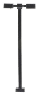 Atlas HO 70000211 Double Arm Square Light, 15' Black with Warm White LEDs (3)