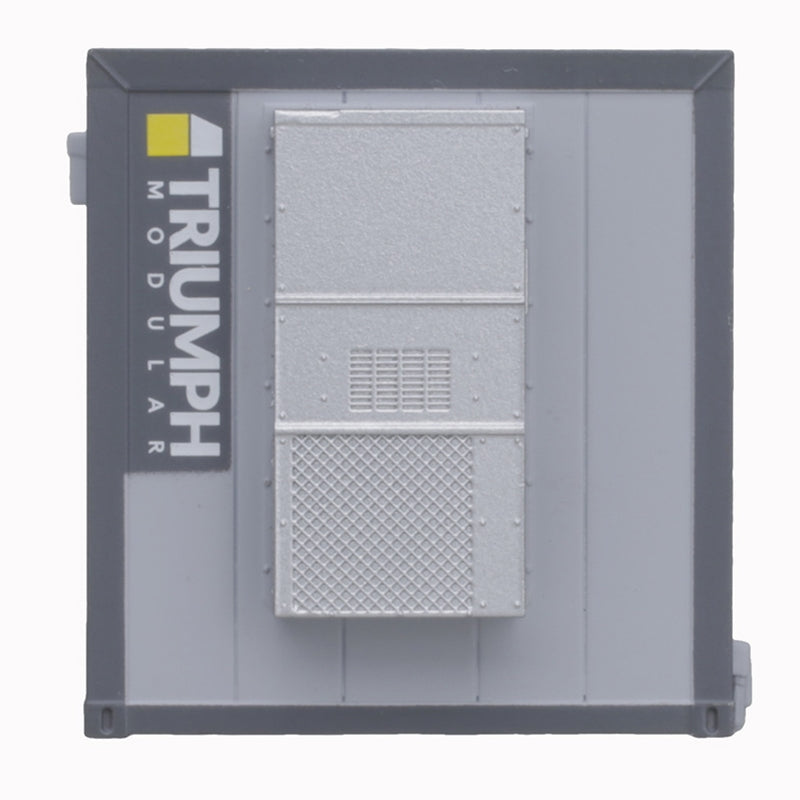 Atlas 70000231 40' Mobile Office Container - Assembled -- Triumph (two-tone gray), HO Scale