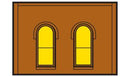 Woodland Scenics 30112 HO DPM 1-Story Wall Arched Windows