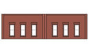 Woodland Scenics 60112 N DPM 1-Story Wall Windows