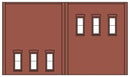 Woodland Scenics 60123 N DPM 2-Story Wall 6 Windows