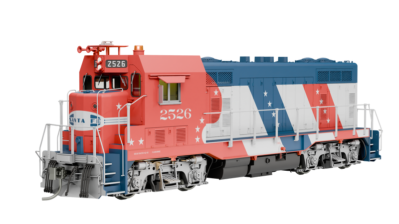 PREORDER Rapido HO 70633 ATSF CF7 with Round Cab, Atchison Topeka & Santa Fe Bicentennial Scheme