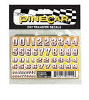PineCar 4015 Dry Transfer - Beveled Numbers