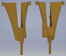 Cal-Scale HO 686 Aldon Rerailer, Brass 1 Left & 1 Right