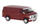 PREORDER Brekina HO 18259 GMC Verdura Cargo Van, Assembled, Metallic Red
