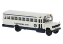PREORDER Brekina HO 61338 1960s-1970s Dodge S 600 Bus, Assembled, Florida Highway Patrol (white, black)