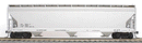 Accurail HO 2096 47' ACF 3-Bay Center Flow Covered Hopper Kit (Plastic), Data Only (gray)