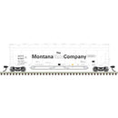 PREORDER Atlas N 50007344 ACF 4-Bay Center Flow Pressureaide Covered Hopper, Maste, Montana Talc Company ACFX