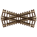 Atlas HO 574 Code 83 Crossing, Nickel Silver with Brown Ties, 30 Degrees