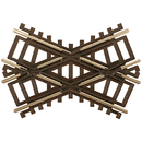 Atlas HO 575 Code 83 Crossing, Nickel Silver with Brown Ties, 45 Degrees