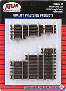 Atlas HO 524 Code 83 Snap Track, Straight Sections, 10-Piece Assortment, 2 Each: 3/4", 1", 1-1/4", 1-1/2", 2" & 2-1/2"