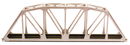 Atlas HO 593 18" Through-Truss Bridge Kit, Code 83 Track (black)