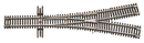 Atlas N 2056 Code 55 Turnout, Nickel-Silver Rail, Brown Ties,