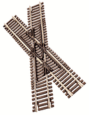 Atlas N 2042 Code 55 Track with Nickel-Silver Rail & Brown Ties, 30-Degree Crossing