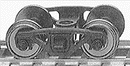 Atlas HO 190000 Freight Car Trucks, Barber-Bettendorf Roller-Bearing Caboose (2)