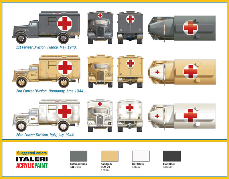 Italeri 7055 - SCALE 1 : 72 KFZ.305 AMBULANCE