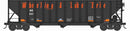 PREORDER Bowser N 38260 100-Ton 3-Bay Open Hopper with Coal Load, Wheeling & Lake Erie