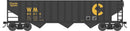 PREORDER Bowser HO 43490 70-Ton 14-Panel 3-Bay Hopper, Chessie WM