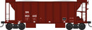 PREORDER Bowser HO 43653 70-Ton 2-Bay Ballast Hopper with Side Chutes (Ballast Gates), Burlington Northern