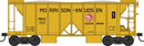 PREORDER Bowser HO 43676 70-Ton 2-Bay Ballast Hopper with Side Chutes (Ballast Gates), Morrison Knudsen