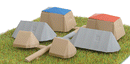 Busch N 8120 Camping Set, With 6 Assorted Tents