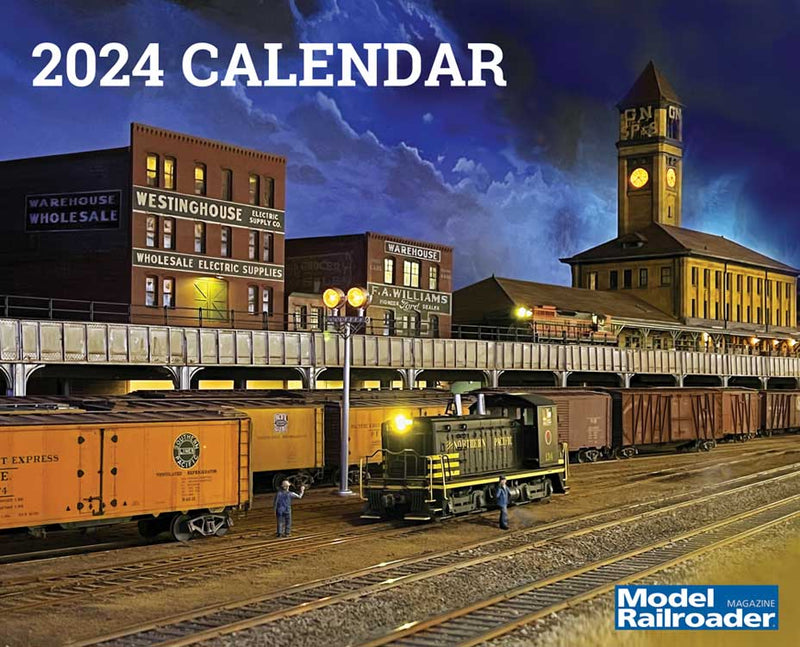 Kalmbach Publishing Company 68207 Model Railroader 2024 Calendar -- 12 Months Plus Bonus Modeling Q&A