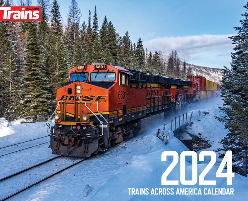 Kalmbach Publishing Company 68208 Trains Across America 2024 Calendar -- 12 Months Plus Bonus Inside Railroading Section