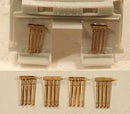 Cal-Scale HO 548 4-Line MU Cables, Unpainted Brass Castings 2 Pair