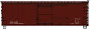 Accurail HO 1497 36' Double-Sheathed Wood Boxcar, Steel Roof, Ends, Straight Underframe Kit, 1940s-Style Data Only (Boxcar Red)
