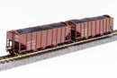 BLI 7150 3-Bay Hopper, ATSF, Oxide Red, 2-pack A, N
