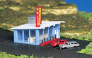 Bachmann Trains N 7209 Drive-In Hamburger Stand (Assembled), 4-3/4 x 3" 12.1 x 7.7cm