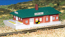 Bachmann Trains N 45908 Passenger Station with Figure, Assembled, 2-7/8 x 5-1/8" 7.3 x 13cm