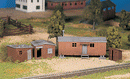 Bachmann Trains O 45983 Plasticville U.S.A. Classic Kits, Hobo Jungle (Two Shacks, Boxcar & Outhouse)