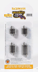 Bachmann Trains N 44899 E-Z Track with Nickel Silver Rail & Gray Roadbed, Assorted Short Connecting Sections (2 Each: 3/4, 7/8, 1-1/8 & 1-1/2" Sectio
