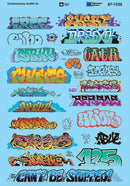 Microscale HO 87-1535 Graffiti Decal Set, Contemporary (Set