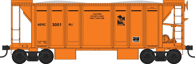 PREORDER Bowser 43647 HO 70-Ton 2-Bay Ballast Hopper with Side Chutes (Ballast Gates) - Ready to Run -- Albany & Eastern