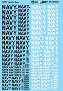 Microscale AC72-0057 Military Decal Set, Navy, Various Sizes