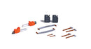 Busch HO 7790 Logging Details, 2 Chainsaws, 2 Long Saws, 6 Assorted Axes, 2 Gas Cans)
