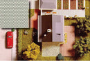 Busch HO 7036 Flexible Wall Sheets (Plastic), Hex Stone