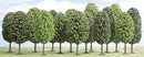 Busch 6585 Deciduous Trees, 1-9/16, 2-3/8" 4, 6cm Tall (15)