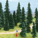 Busch 6503 Pine Trees, 1-3/16, 2-15/16" 3, 7.5cm Tall (10)
