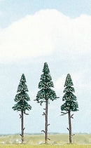 Busch 6114 Spruce Trees, 3-15/16 x 4-1/2" 10, 11.5cm (3)