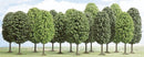 Busch 6485 Deciduous Trees, 3-1/2, 5-1/2" 9, 14cm Tall (15)