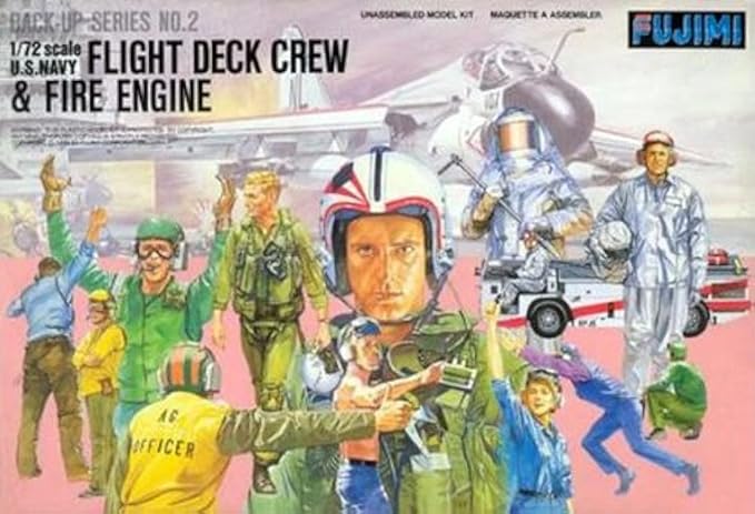 Fujimi 1/72 U.S.Navy Flight Deck Crew & Fire Engine