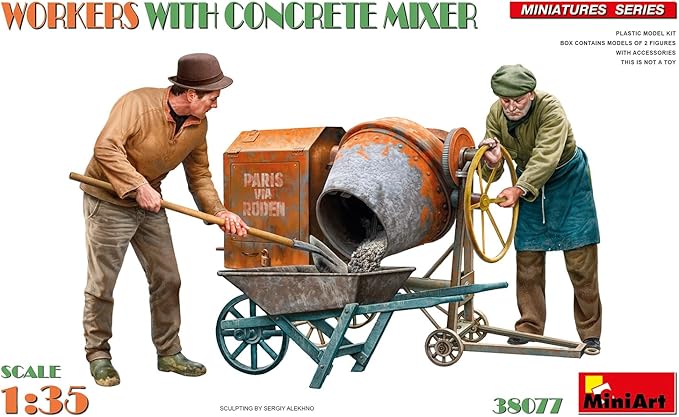 MiniArt 38077 Workers w/concrete mixer 1:35