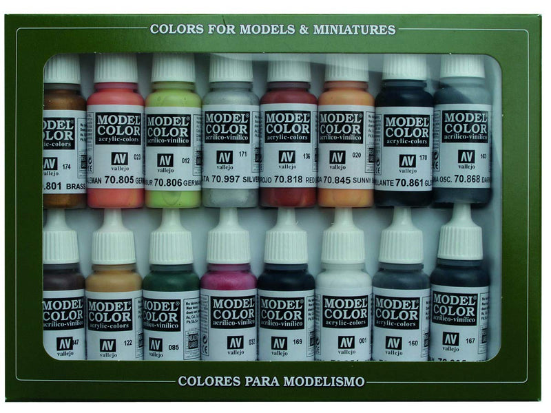 Vallejo Acrylic Paints 70107 German Colors WWII Paint Set (16-Pack)