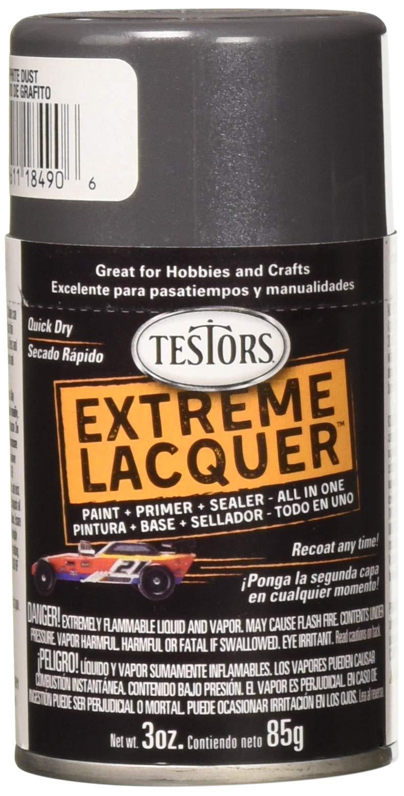 Rust-oleum 1849MT Testors Enamel Spray, Graphite Dust Lacquer (3oz)